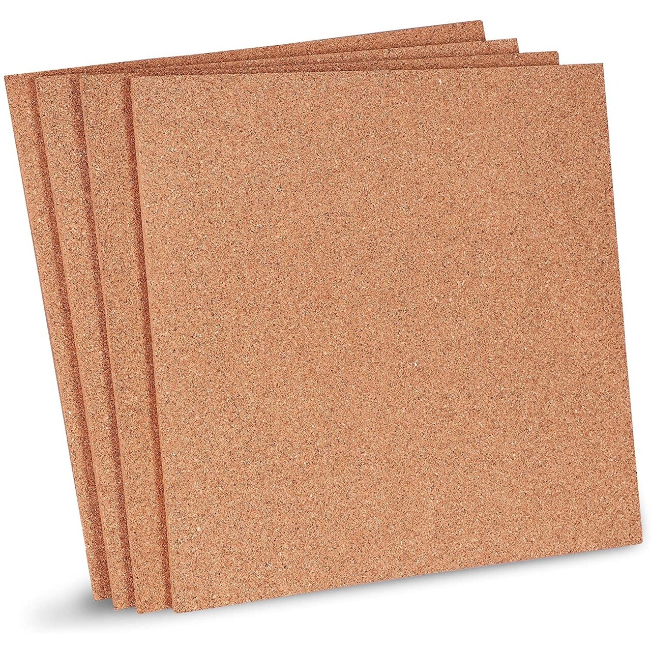 4-Pack Cork Board Tiles, 1/4-Inch Natural Square Cork board Tiles